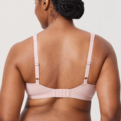 DELIMIRA Women's Minimizer Bra Plus Size Underwire Smooth Full Coverage Seamless Bras Gentle Rose 34E