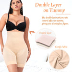 Werena Shapewear Shorts Tummy Control for Women High Waisted Body Shaper Underwear Slimming Slip Shorts Under Dresses(#1 Beige(medium control),S)