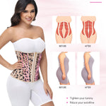 SHAPSHE Waist Trainer for Women Tummy Control Postpartum Belly Band Faja Body Cincher Shapewear with Adjustable Hook and Eye Leopard 3XL