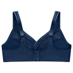 Glamorise Full Figure Plus Size MagicLift Minimizer Bra Wirefree #1003 Blue