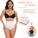 Werena Shapewear for Women Tummy Control Body Shaper High Waitsed Shape wear Panties Shaping Girdle(#A2 Mid Waist White(seamless),Large)