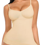 FeelinGirl Womens Tank Top Shapewear Tummy Control Tops Slimming Cami Tank Seamless Compression V Neck Camisole