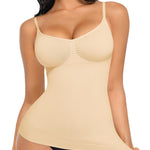 FeelinGirl Tummy Control Shapewear Camisole Tops for Women Compression Tanks Seamless Tank Top Cami Shaper Beige L