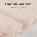 MANCYFIT Half Slip for Women Under Dresses Full Length Long Under Skirt with Lace 36" Nude Large