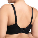HSIA Minimizer Bras for Women Plus Size, Full Coverage Coolcomfort T Shirt Unlined Bra with Underwire for Heavy Breast, Black with Floral Print 38DDD