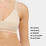 SPANX Smooth Bra-Llelujah! Lightly Lined Bralette - Wire-Free - Comfortable Support - Wireless Bra - Dig-Free Straps - Naked 2.0 - Medium
