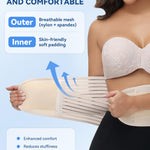 SHAPSHE Waist Trainer Belt for Women Back Support Postpartum Belly Band Workout Body Shaper with Adjustable Straps for Women/Men Beige