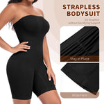 Werena Strapless Shapewear Bodysuit for Women Tummy Control Shapewear Full Body Shaper with Removable Straps (Black,Medium)