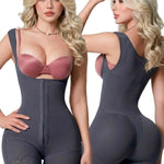 Sonryse Shapewear for women Fajas Colombianas Moldeadoras | Stage 2 Faja Tummy Control Shapewear after Tummy Tuck and Liposuction Black Ash Medium