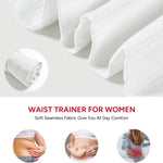 Nebility Waist Trainer for Women Corset Shapewear Tummy Control Segmented Waist Cincher Postpartum Faja Body Shaper with Adjustable Strap(White,X-Large)