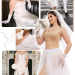 Slimers Seamless Strapless Bra for Women: Multiway Push Up Wireless/Underwire Strapless Bras Invisible Non-Slip Beige