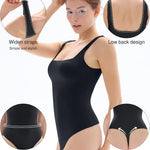 Popilush Double Lined Square Neck Body suits Backless Bodysuit Tank Tops Comfortable Bodysuits Tops