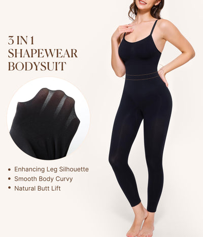 BRABIC Tummy Control Shapewear Leggings for Women Full Body Shapewear Bodysuit Compression Seamless Faja Body Shaper(Black, XX-Large)
