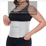 MAMODY Postpartum Belly Band abdominal Binder for Natural Delivery & C-Section, Adjustable Compression Wrap, Abdominal Support Belt (Gray, Large)