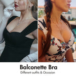 DELIMIRA Women's Balconette Bra Full Coverage Plus Size Tshirt Underwire Back Smoothing Seamless Bras Beige 38C