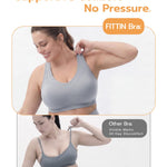 FITTIN Supportive Sports Bra for Large-Bust: 12-Hour Zero-Pressure Comfort - Forget to Take It Off - Full Coverage Racerback Seamless Sport Bras for Workout for C-DDD Cup Plus Size Women