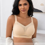 ANYIRIS Wireless Minimizer Bras for Women Full Coverage No Underwire Bra Plus Size Support & Lift Bra for Large Bust Nude 38E