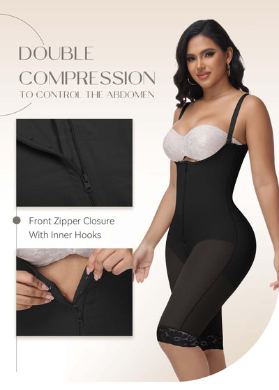 SHAPSHE Faja for Women Faja Colombiana Reductora Y Moldeadora Postparto para Mujer Body Shaper Tummy Control Backless Shapewear Maternity Shapewear Cinturilla Full Body Waist Trainer Black