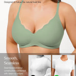 Seamless Bras for Women No Underwire Seamless Bralettes Everyday Comfort Tshirt Padded Bra Green