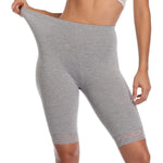 VOGUEMAX Women's Plus Size Short Leggings Stretchy Slip Shorts Mid Thigh Lightweight Pants