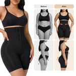 SHAPERX High-Waisted Tummy Control Shapewear for Women Seamless Zip-Up Easy-On Body Shaper Shorts Slimming Fit Underwear,SZ5820-Black-S/M