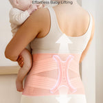 FREETOO Postpartum Belly Band Wrap for Women,Abdominal Binder Post Surgery,for Natural Delivery,C Section Belly Binder Post Partum,Stomach Binder Postpartum with Adjustable Compression,M,Pink