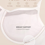 Lover-Beauty Minimizer Bras for Women Full Coverage Unlined Underwire Bras Plus Size Lifting Bra for Heavy Breast, Wide Strap, White 38C