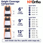 NYOrtho Post Surgery Abdominal Binder (Fits 30¨ - 45¨) - 9" Height, 3 Panel Waist Support Belt for Men & Women - Postpartum Belly Band - Tummy Tuck Compression Garment - MADE IN USA