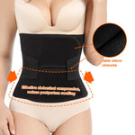 Trendyline Postpartum Belly Band,C Section Belly Binder,Abdominal Binder Post Surgery Girdle,Tummy Tuck Compression Wrap Waist Trainer (Black, Medium)