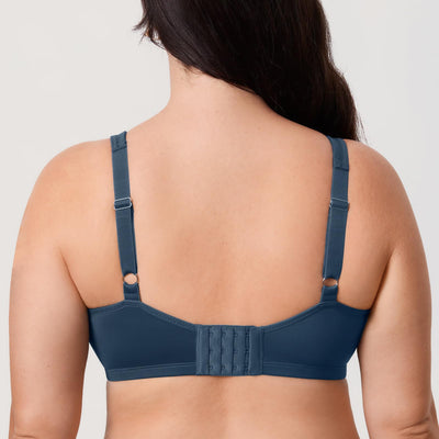 DELIMIRA Women's Minimizer Bra Plus Size Underwire Smooth Full Coverage Seamless Bras Sargasso 34DD