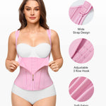 Nebility Waist Trainer for Women Corset Shapewear Tummy Control Faja Body Shaper Waist Cincher with Adjustable Strap(Pink,Small)