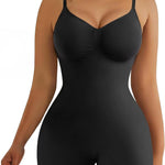 SHAPERX Shapewear for Women Tummy Control Bodysuit Mid Thigh Body Shaper Shorts for a Lifted Look