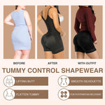YIANNA Fajas Colombianas Shapewear for Women Tummy Control Post Surgery Compression Garment with Zipper Crotch,YA7260-Black-L