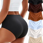 DWGVVX 6 Pack Womens Underwear Seamless Sexy Full Coverage Panties Basics Briefs No Show black Nude Clothes Lingerie Outfit Amazon