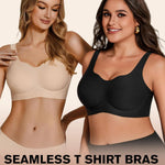 Jelly Bras for Women Plus Size No Underwire Push Up Full Coverage Minimizer Bra Seamless Wireless Bralette Nude