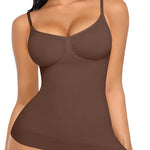 FeelinGirl Womens Tank Top Shapewear Tummy Control Tops Slimming Cami Tank Seamless Compression V Neck Camisole