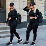 FULLSOFT Buttery Soft Black Leggings for Women - High Waisted Tummy Control No See Through Workout Clothes for Women Yoga Cycling Spandex Tights Butt Lifting Pants Fitness Clothing(Black,L-XL)