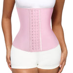Lover-Beauty Women's Waist Trainer, Latex Underbust Waist Cincher, Tummy Control Corset Sport Girder Hourglass Body Shaper, Pink, M