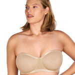 HSIA Strapless Bras for Women, Bella Convertible Minimizer Bra for Large Bust Unlined Underwire Balconette Bras Natural Nude 38D