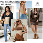 JOYSHAPER Compression Tank Tops for Women Shapewear Tank Tops Tummy Control Shapewear Camisole Open Bust Tank Top for Women Compression Tanks Tops Nude M