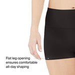 SPANX SPANXshape Everyday Shaping Boyshort - Comfortable Core Control Shapewear Underwear - Invisible Under Clothes - No-Show - Black - Medium
