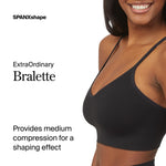 SPANX SPANXsmooth EcoCare Seamless Shaping Longline Bralette - Comfortable Everyday Bralette - Women's Bra with No Underwire - Very Black - Medium