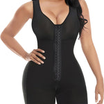 YIANNA Fajas Colombianas Shapewear for Women Tummy Control Full Body Shaper Butt Lifter with Zipper Crotch, YA7275-Black-L