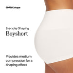 SPANX SPANXshape Everyday Shaping Boyshort - Comfortable Core Control Shapewear Underwear - Invisible Under Clothes - No-Show - Linen - Medium