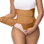 SHAPSHE Waist Trainer for Women Postpartum Recovery Wrap Girdles Cincher Corset Shapewear Belly Band Coffee L