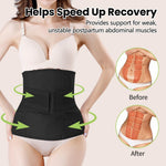 Gepoetry Postpartum Girdle C-Section Recovery Belt Back Support Belly Wrap Belly Band Shapewear (Black, M)