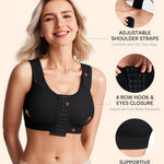 BRABIC Post Surgery Bra for Women Surgical Compression Bra Black