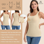 JOYSHAPER Shapewear with Built In Bra Tummy Control Shapewear Tops Body Shaper for Women Compression Tanks for Womens Camisole with Adjustable Straps Nude L