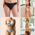 FINETOO 6 Pack Women’s Seamless Hipster Underwear No Show Panties Invisibles Briefs Soft Stretch Bikini Underwears XS-XXL(M)