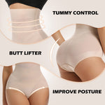 SHAPERIN High Waisted Shaper Panty for Women, Tummy Control Panty Belly Slimming Body Shaperwear Underwear Brief Nude